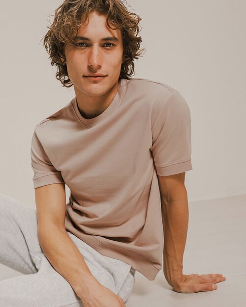 Playera Manga Corta Terry Rosa